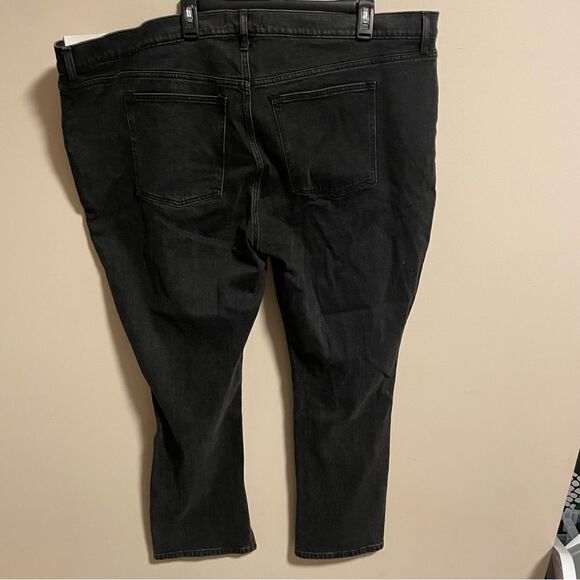 NWT Abercrombie & Fitch Skinny High Rise Jean Black Slit Hem- Size 37 (24S) - Picture 7 of 7